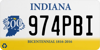 IN license plate 974PBI