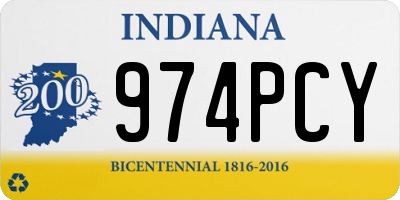 IN license plate 974PCY