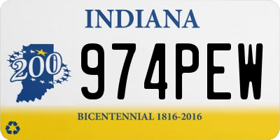 IN license plate 974PEW