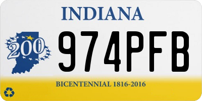 IN license plate 974PFB