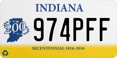 IN license plate 974PFF