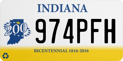 IN license plate 974PFH
