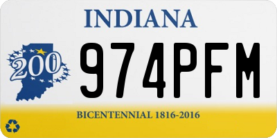 IN license plate 974PFM