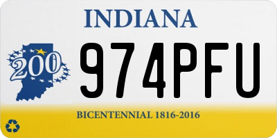 IN license plate 974PFU