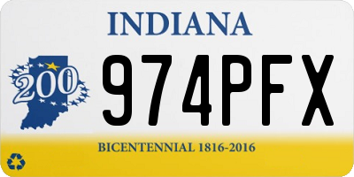 IN license plate 974PFX