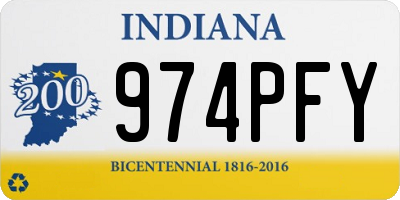 IN license plate 974PFY