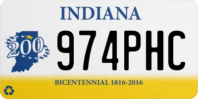 IN license plate 974PHC