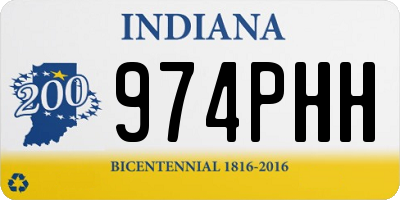IN license plate 974PHH