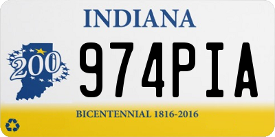 IN license plate 974PIA