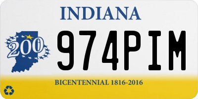 IN license plate 974PIM