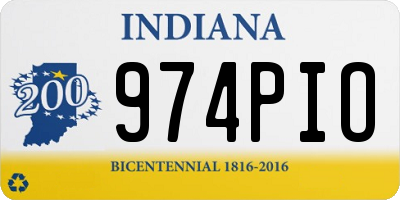 IN license plate 974PIO