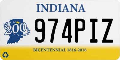 IN license plate 974PIZ