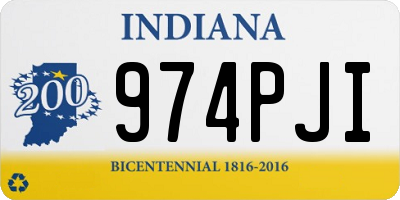 IN license plate 974PJI