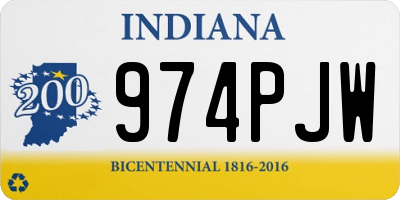 IN license plate 974PJW
