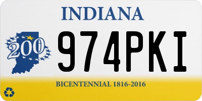 IN license plate 974PKI