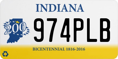 IN license plate 974PLB