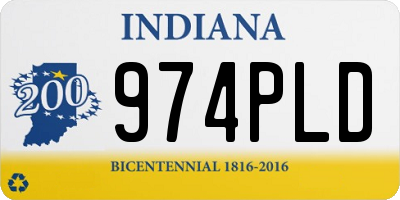 IN license plate 974PLD