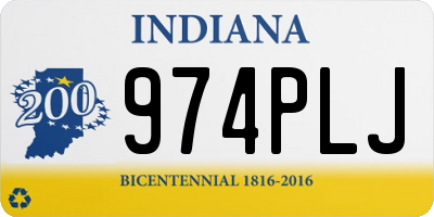 IN license plate 974PLJ