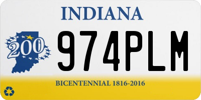IN license plate 974PLM