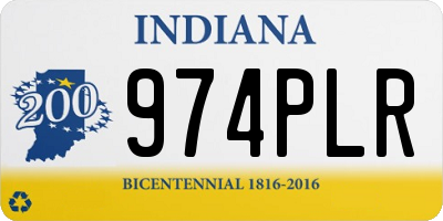 IN license plate 974PLR