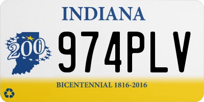 IN license plate 974PLV