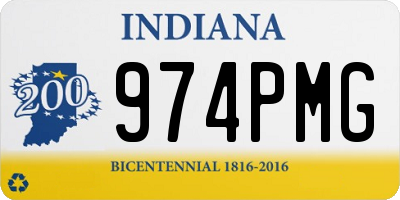 IN license plate 974PMG