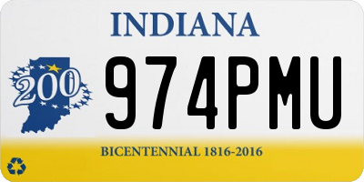 IN license plate 974PMU
