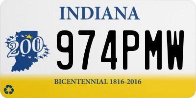 IN license plate 974PMW
