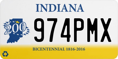 IN license plate 974PMX