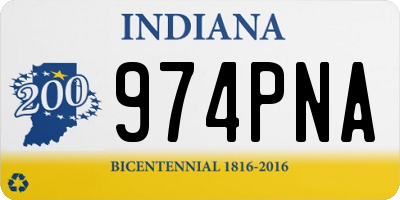 IN license plate 974PNA