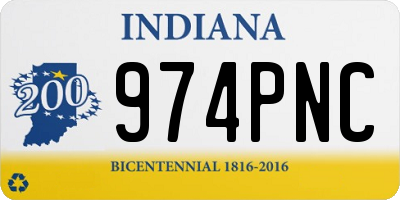 IN license plate 974PNC
