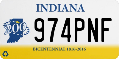 IN license plate 974PNF