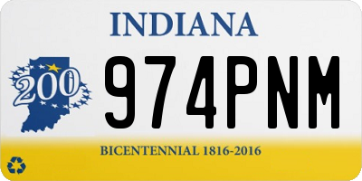 IN license plate 974PNM