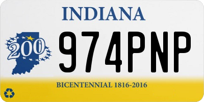 IN license plate 974PNP
