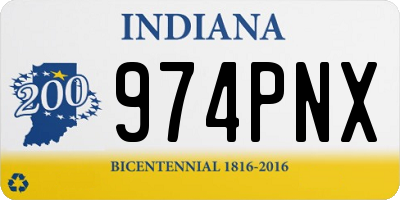 IN license plate 974PNX