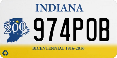 IN license plate 974POB