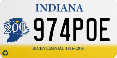 IN license plate 974POE