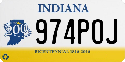IN license plate 974POJ