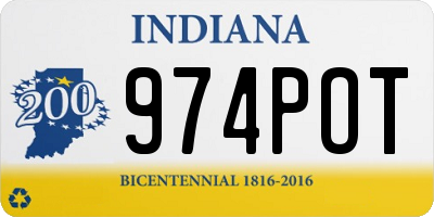 IN license plate 974POT