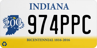 IN license plate 974PPC