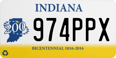 IN license plate 974PPX