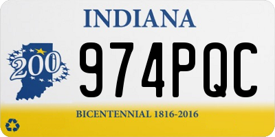 IN license plate 974PQC