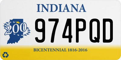 IN license plate 974PQD