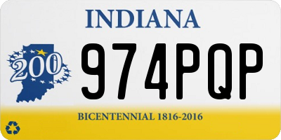 IN license plate 974PQP