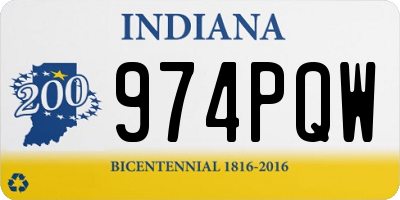 IN license plate 974PQW