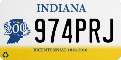 IN license plate 974PRJ