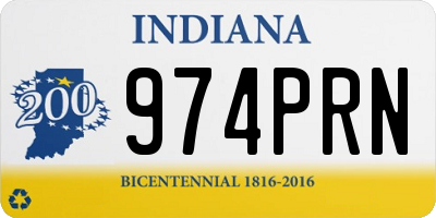 IN license plate 974PRN