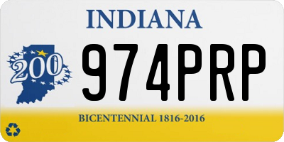 IN license plate 974PRP