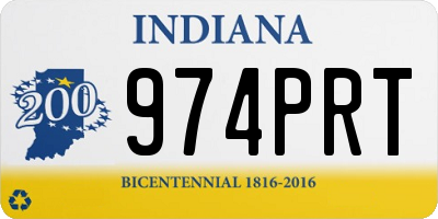 IN license plate 974PRT