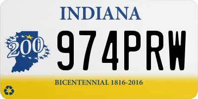 IN license plate 974PRW